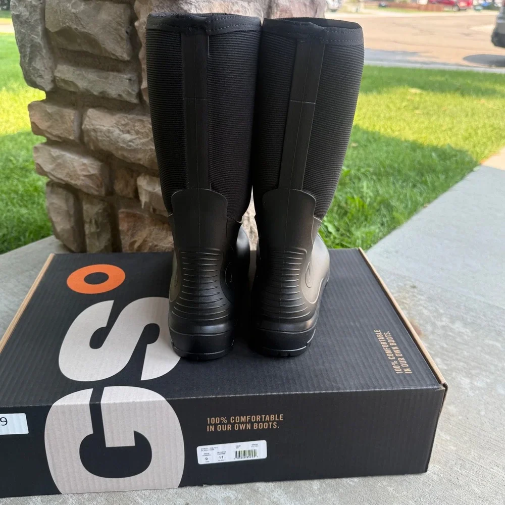 Bogs Farm Essential Insulated Tall Muck Black Waterproof Boots Mens 9 Womens 11